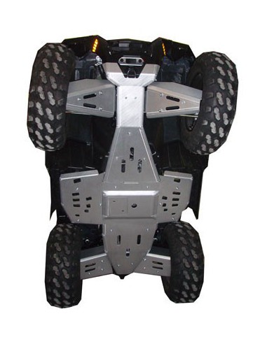 Ricochet ATV Polaris XP550/850 2009-19, Skidplate set with floorboard plates0