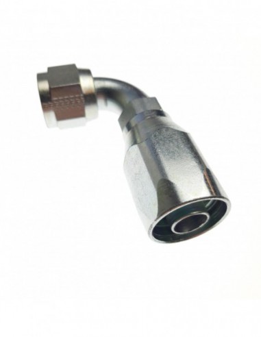 Fittings, Pipe and Hose: (T) Reusable Hose Fitting (-10 FJIC Swivel, 90°)0