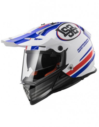 LS2 MX436 PIONEER QUARTERBACK White Red Blue0