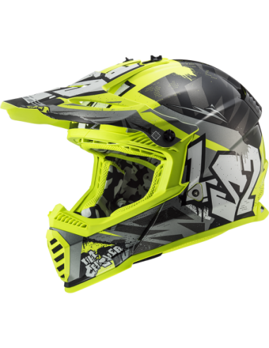 LS2 MX437 FAST EVO CRUSHER BLACK H-V YELLOW0