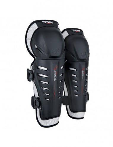 FOX Yth Titan Race Knee/Shin Guards - OS, Black MX220