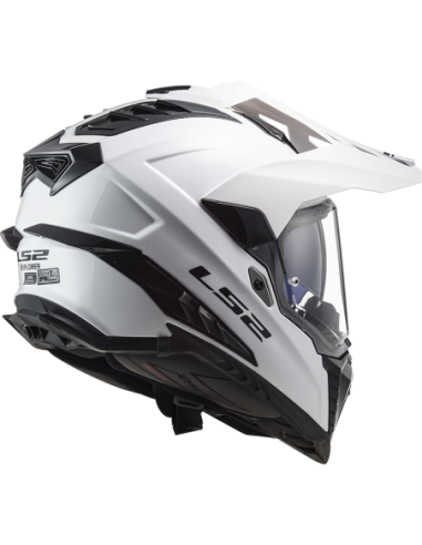 LS2 MX701 EXPLORER SOLID WHITE1