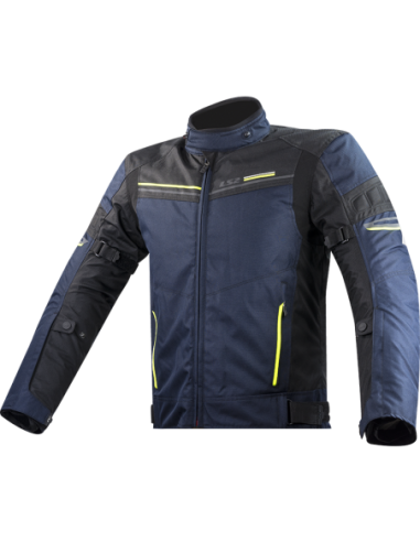 LS2 SHADOW MAN JACKET BLUE BLACK H-V YELLOW0