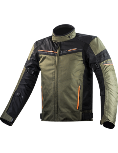 LS2 SHADOW MAN JACKET KHAKI BLACK H-V ORANGE0