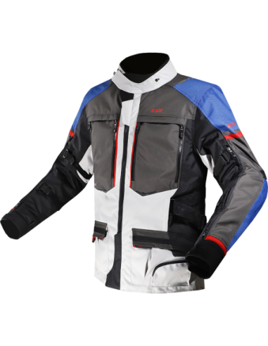 LS2 NORWAY MAN JACKET BLUE BLACK GREY RED0