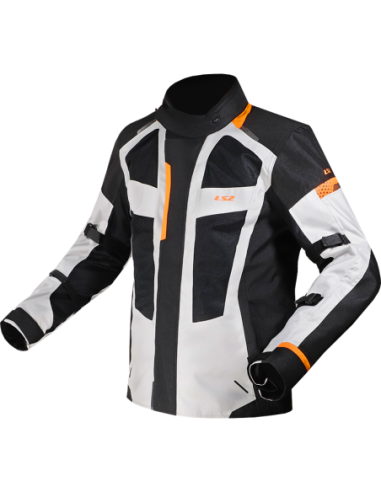 LS2 SCOUT MAN JACKET BLACK GREY ORANGE0