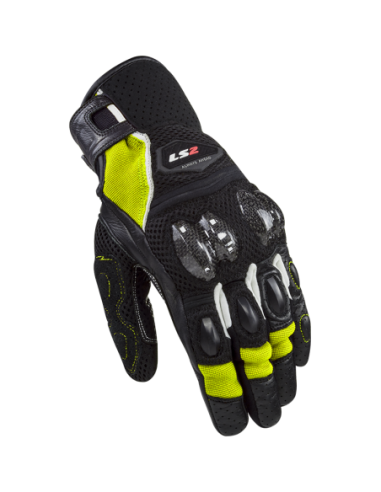 LS2 SPARK 2 AIR MAN GLOVES BLACK H-V YELLOW0