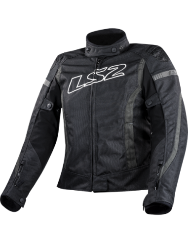 LS2 GATE LADY JACKET BLACK DARK GREY0