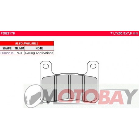 FDB2074ST FERODO Motociklinės stabdžių kaladėlės
