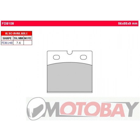 FDB481P FERODO Motociklinės stabdžių kaladėlės
