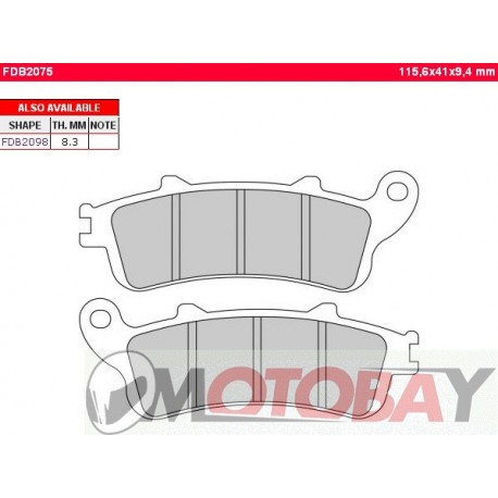 FDB381SG FERODO Motociklinės stabdžių kaladėlės
