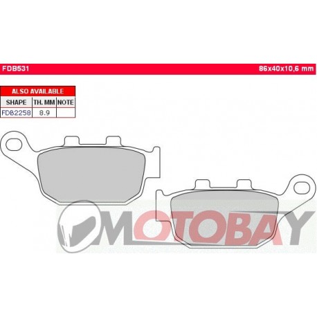 FDB2050ST FERODO Motociklinės stabdžių kaladėlės