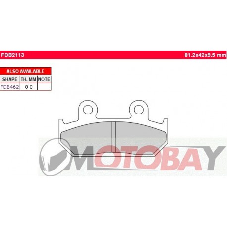 FDB637P FERODO Motociklinės stabdžių kaladėlės