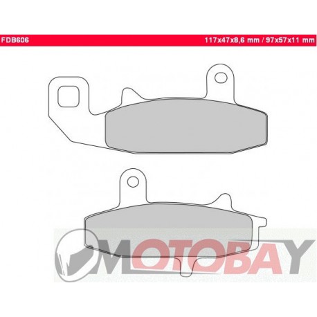 FDB583P FERODO Motociklinės stabdžių kaladėlės