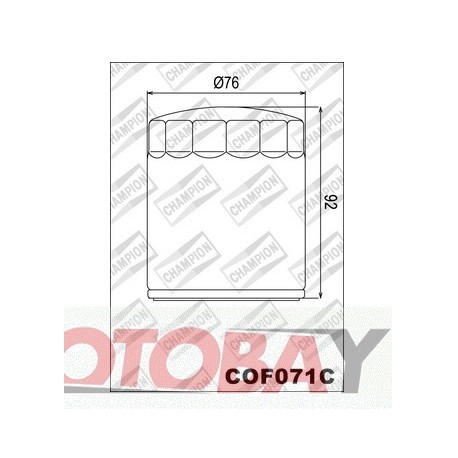 COF104 CHAMPION Motociklo alyvos filtras