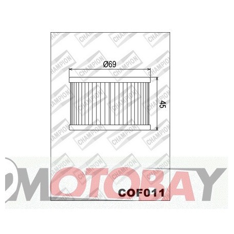COF064 CHAMPION Motociklo alyvos filtras