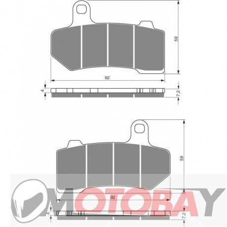 264 AD GOLDFREN brake pads