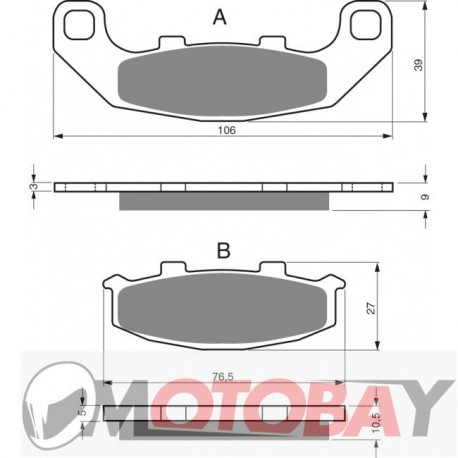 043 S3 GOLDFREN brake pads