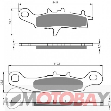 107 S3 GOLDFREN brake pads