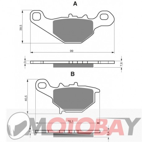 108 S3 GOLDFREN brake pads