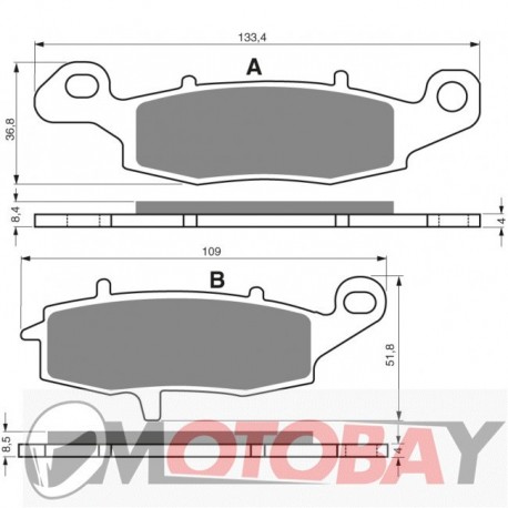 123 S3 GOLDFREN brake pads