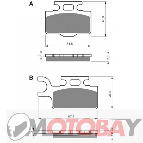 166 S3 GOLDFREN brake pads