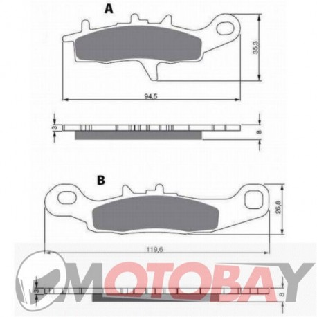 244 S3  GOLDFREN brake pads