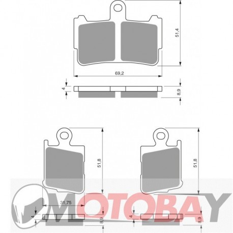 296 S3  GOLDFREN brake pads