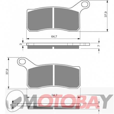 258 S33 GOLDFREN brake pads