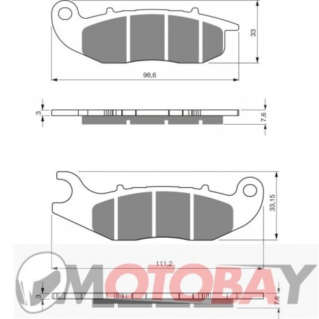 275 S33 GOLDFREN brake pads