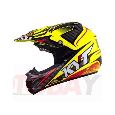 KYT CROSS OVER Power Black/Yellow Fluo