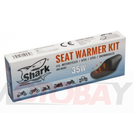 SHARK HEATED SEAT, SCOOTER/ATV/MOTORCYCLES,12V,35WATT, 19,5X39,5CM