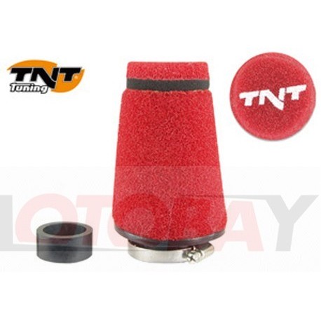 TNT Air filter, Speed, Red, Attachment Ø 28/35mm, Straight