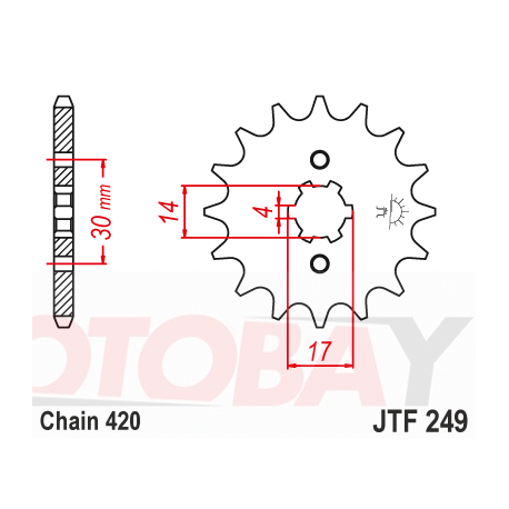 Front sprocket  JTF 249-13 13T