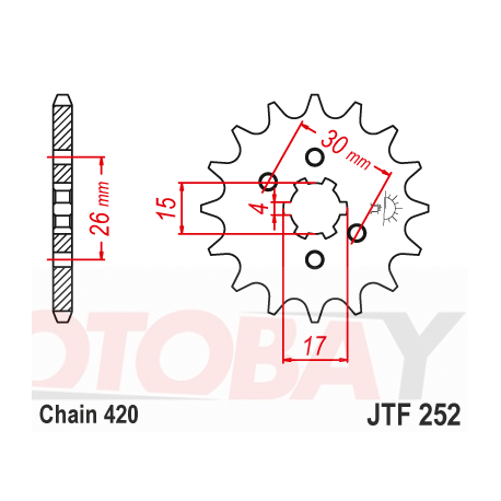 Front sprocket  JTF 252-12 12T