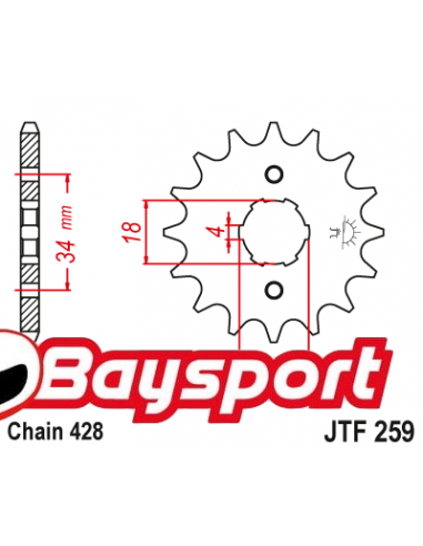 Front sprocket   JTF 259-12 12T