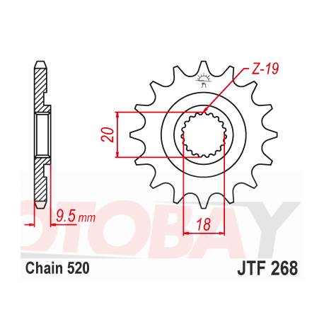 Front sprocket  JTF 268-13 13T