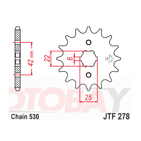 Front sprocket  JTF 278-15 15T