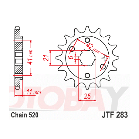 Front sprocket  JTF 283-15 15T