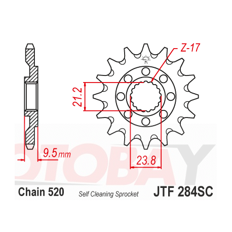 Front sprocket  JTF 284-13 13T  SC