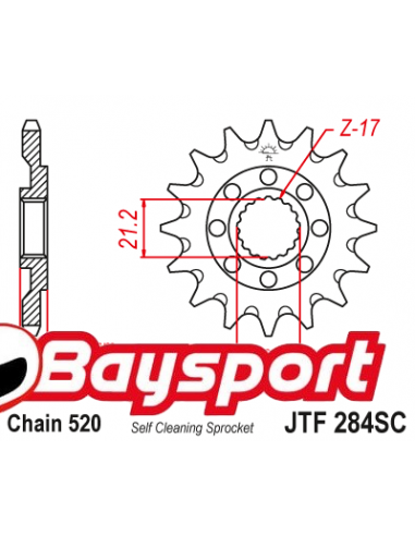 Front sprocket  JTF 284-14 14T  SC