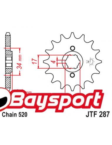 Front sprocket  JTF 287-14 14T