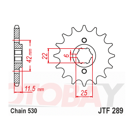 Front sprocket  JTF 289-15 15T