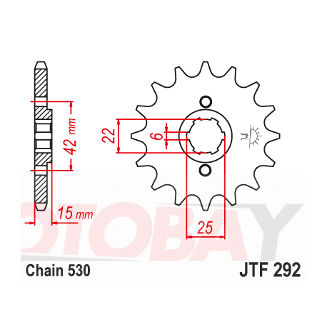 Front sprocket  JTF 292-16 16T