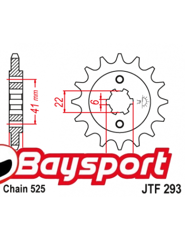 Front sprocket  JTF 293-16 16T