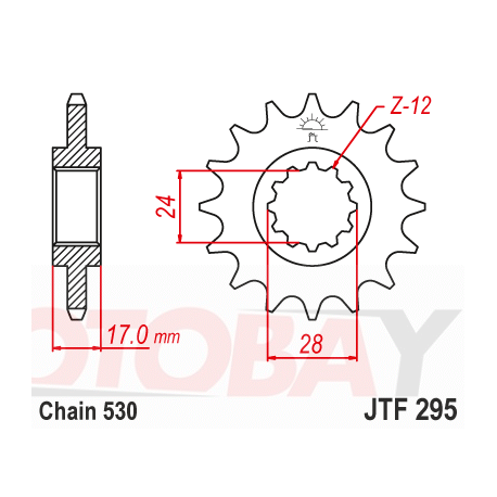 Front sprocket  JTF 295-14 14T