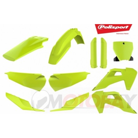 Husqvarna TC125/250, FC250/350/450 models 2019- Yellow FLO Polisport MX Complete Kit