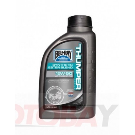 Variklio tepalas Bel-Ray THUMPER RACING SYNTHETIC ESTER BLEND 4T 15W-50 1 l